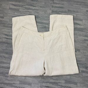 Chico’s Linen Straight Leg Lagenlook Pants